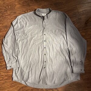 Cutter & Buck Men's Shirt 3XL Long Sleeve Button Down Shirt Gray